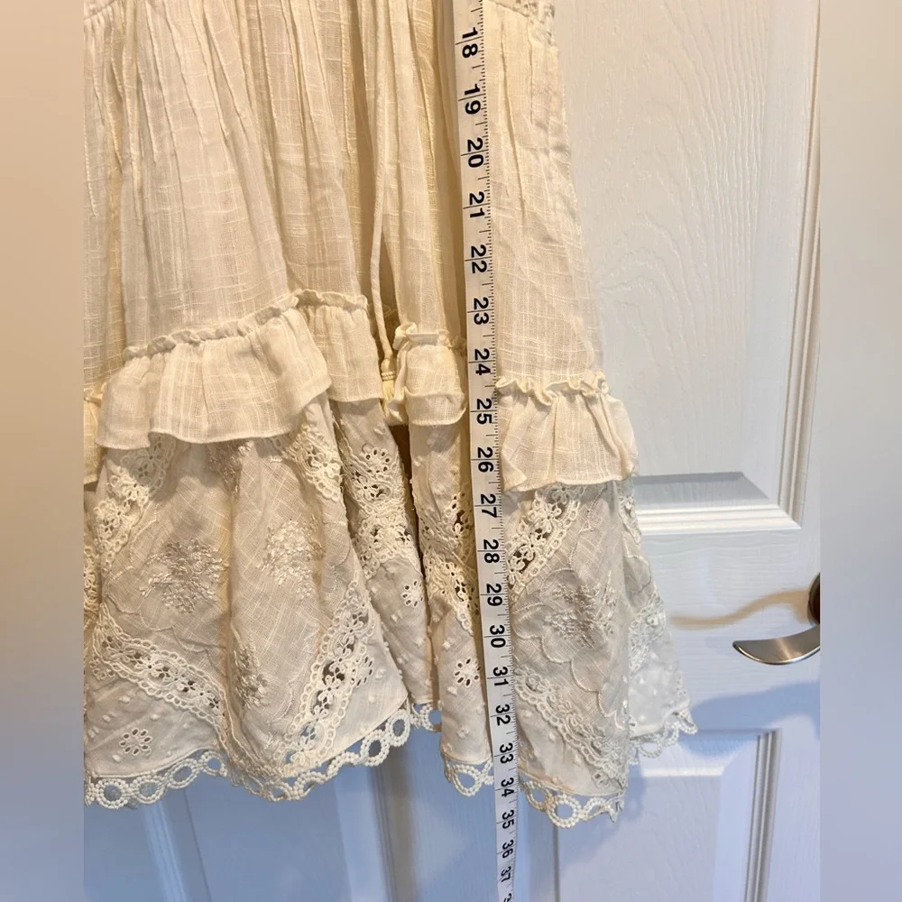 Hemant & Nandita Babydoll Lace Off White Cream Dress XS NWT - Picture 13 of 15